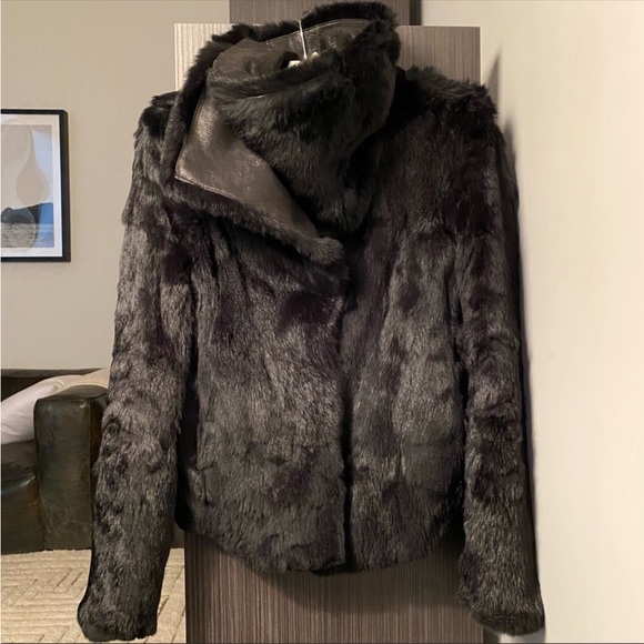 Helmut Lang reversible FULL fur and leather jacket small